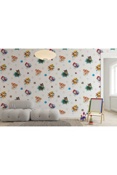 Grown Paw Patrol Renkli Çizgi Film Karakterleri Duvar Kağıdı