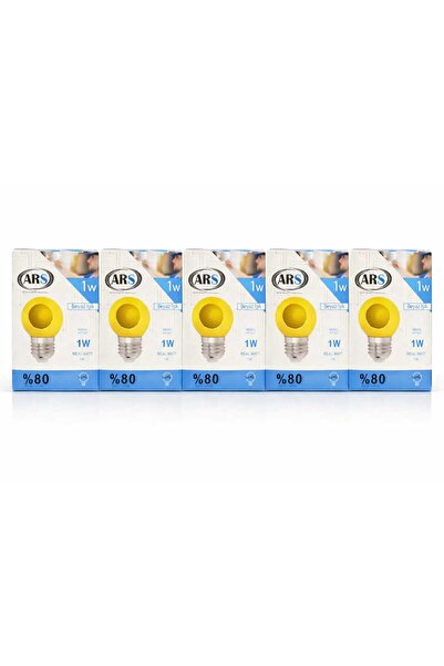 PERİ 5'ERLİ PAKET HALİNDE ARS 1W RENKLİ LED AMPUL DEKORATİF / DÜŞÜK ENERJİ TÜ...