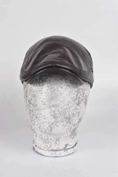 mercantoptan Hakiki deri London Kasket Şapka