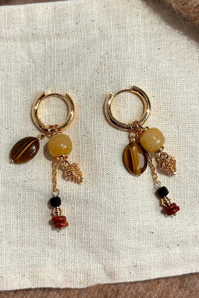 TAKIŞTIR Karışık Renk Sallantılı Küpe (Çift)