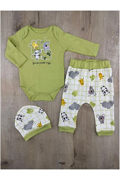 Miniworld # 260208 (3-6-9 أشهر) طقم باديل بتصميم الكوالا والباندا مع أزرار كبس