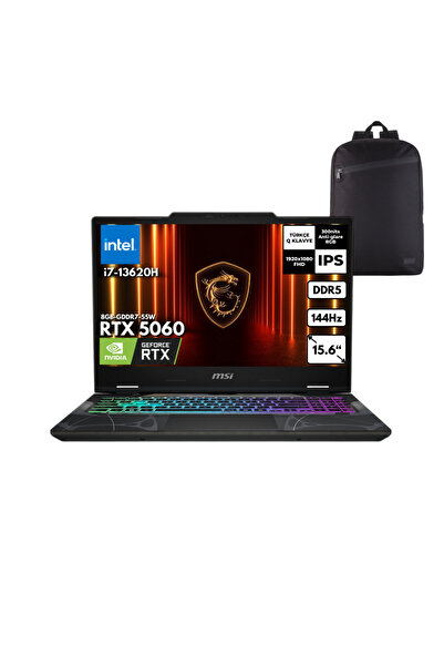 MSI CYBORG 15 i7-13620H 32-GBDDR5 1 TBSSD RTX5060 15.6" Win10 Home + S.Çantas...