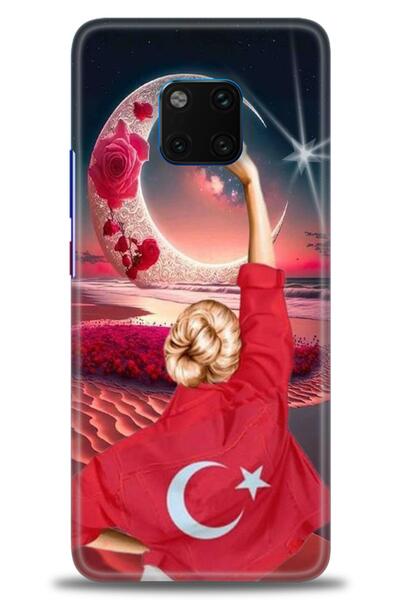 Rulet Aksesuar غطاء متوافق مع هاتف هواوي ميت 20 برو HD مطبوع - غطاء سيليكون م...