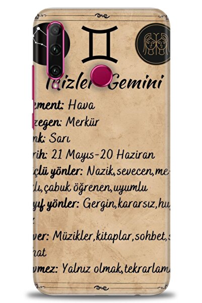 Rulet Aksesuar غطاء متوافق مع هاتف هواوي هونر 20 لايت HD مطبوع - غطاء سيليكون...