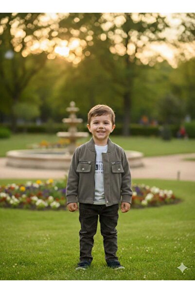 Canöz Момчешко кадифено сако и дънки, 3-компонентен комплект