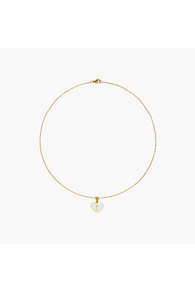 Lifestyle قلادة بحرف S مع مشبك إغلاق على شكل مخلب الكركند