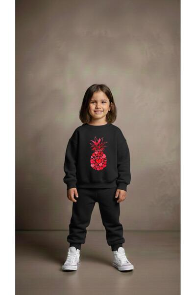 playwear Hanorac de echipă cu imprimeu HEART PINEAPPLE pentru fete și băieți,...