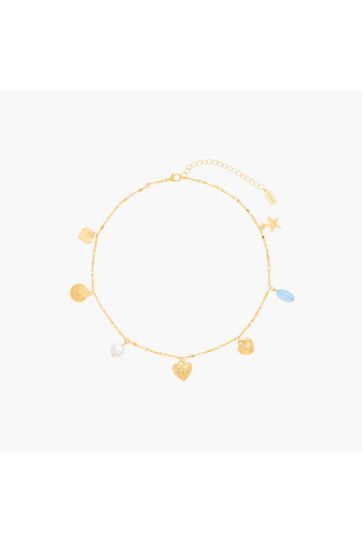 Lifestyle قلادة مزخرفة بمشبك على شكل مخلب الكركند