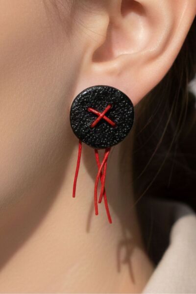 Uretti - Dila 1284 7670 Handmade Button Look Design Earrings