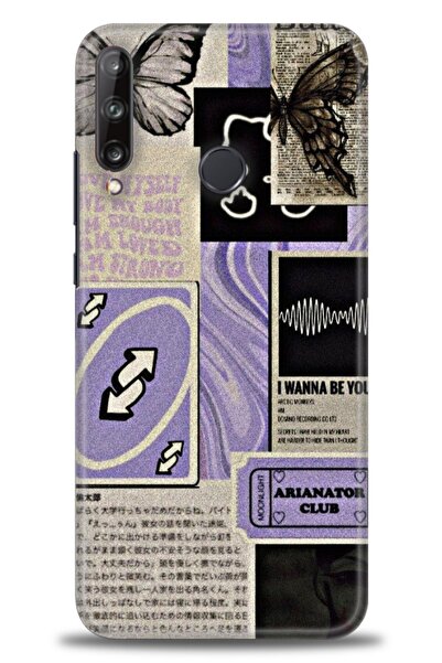 Rulet Aksesuar غطاء متوافق مع هاتف هواوي P40 Lite E HD مطبوع - غطاء سيليكون م...