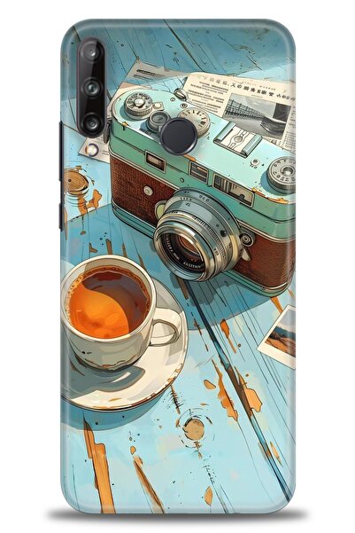 Rulet Aksesuar غطاء متوافق مع هاتف هواوي P40 Lite E HD مطبوع - غطاء سيليكون م...