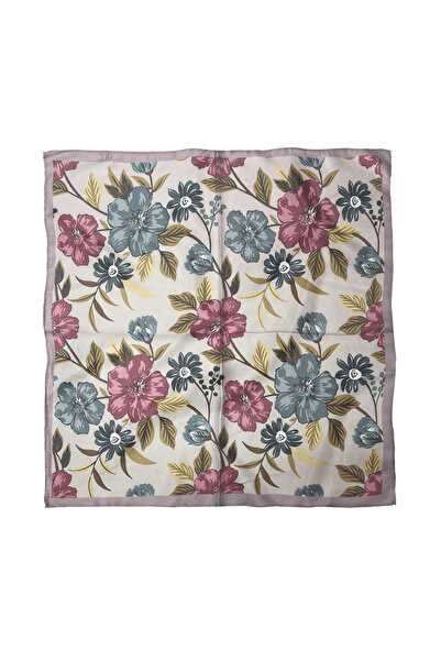 Sultan İpek وشاح / باندانا منقوشة بالزهور مقاس 50×50 سم