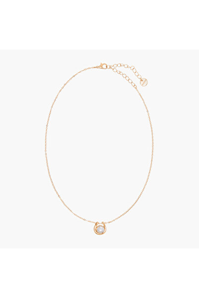 Lifestyle Metal Embellished Pendant Necklace