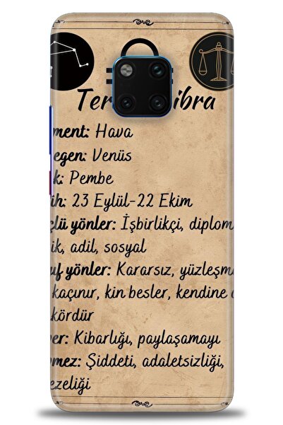 Rulet Aksesuar غطاء متوافق مع هاتف هواوي ميت 20 برو HD مطبوع - غطاء سيليكون م...