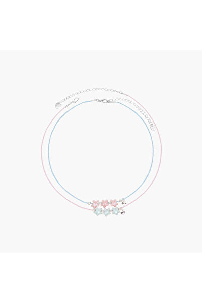 Lifestyle قلادة نجمة BFF مع مشبك لوبستر - طقم من قطعتين