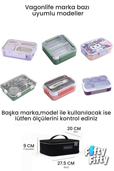 Vagonlife Isı Yalıtımlı Termal Yemek Beslenme Çantası Mama Taşıma Termos Çanta Sıcak ve Soğuk -FFVGNB1060