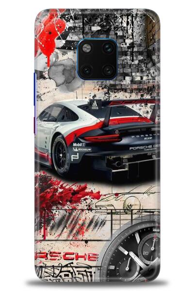 Rulet Aksesuar غطاء متوافق مع هاتف هواوي ميت 20 برو HD مطبوع - غطاء سيليكون م...