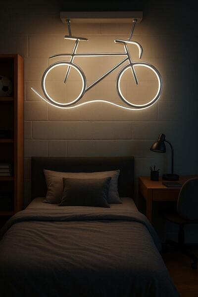 FERLUCE AVİZE LEDLİ AVİZE BİSİKLET KROM