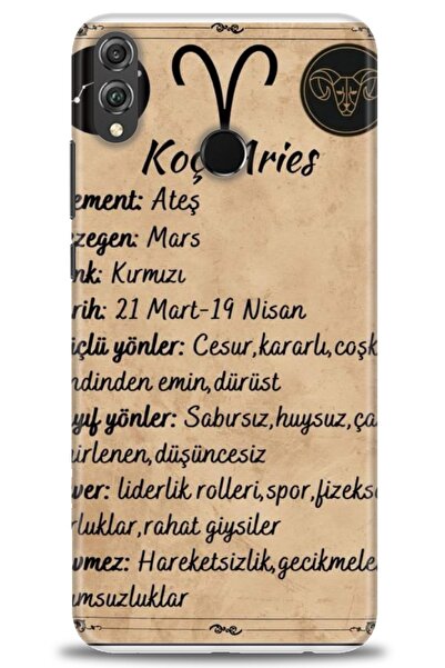 Rulet Aksesuar غطاء متوافق مع هاتف هواوي هونر 8X HD مطبوع - غطاء سيليكون مصمم...