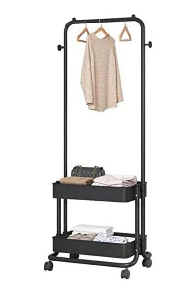 Generic رف ملابس SUPAAR مع أرفف، حامل معدني لتعليق الملابس، رف تجفيف الملابس، متعدد الاستخدامات