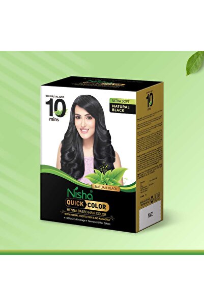 nishA 10 DAKİKA 100% BEYAZ KAPATICI SAÇ KINASI SAÇA ZARAR VERMEZ AMONYAKSIZ BİTKİSEL KORUMALI HİND KANASI