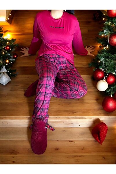 Mihra KADIN FUŞYA PİJAMA TAKIMI