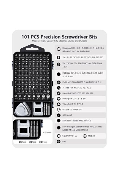 iron candy 100pcs Precision Magnetic Screwdriver Set Electronics Repair Kit w...
