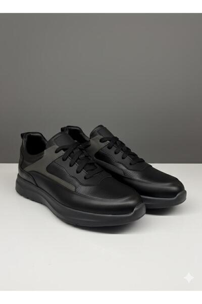 PUNTO 463143 حذاء رجالي كاجوال من الجلد الأسود