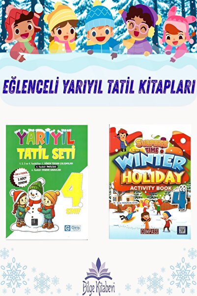 Giriş Yayınları Giriş 4.Sınıf Yarıyıl Tatil + Winter Holiday (İngilizce Yarıy...