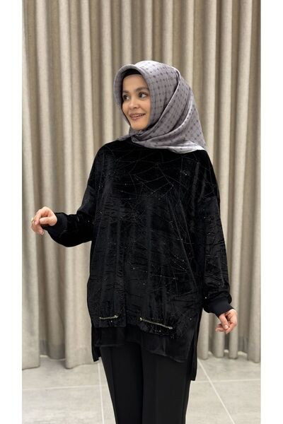 Tığ Triko KADİFE PIRILTILI TUNİK