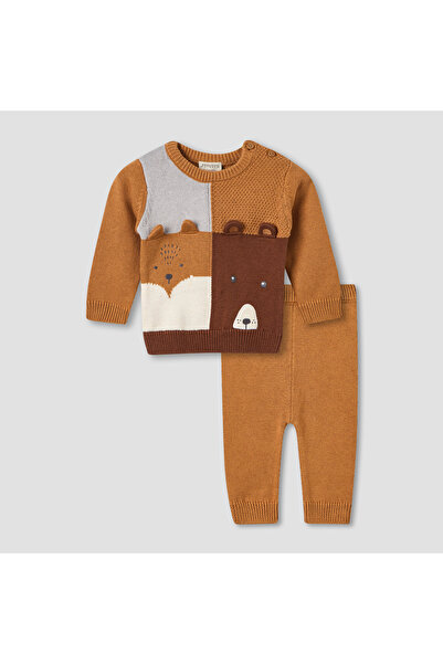 Juniors Cotton Crew Neck Long Sleeve Pyjama Set with Button Closure