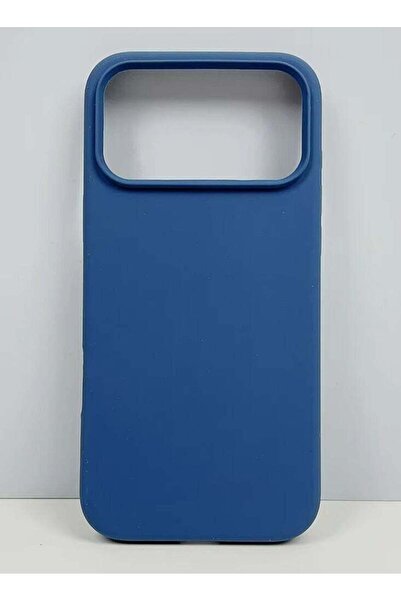 Shopi غطاء سيليكون أزرق فاخر لهاتف آيفون 17 برو - ملمس ناعم، مانع للانزلاق، ح...