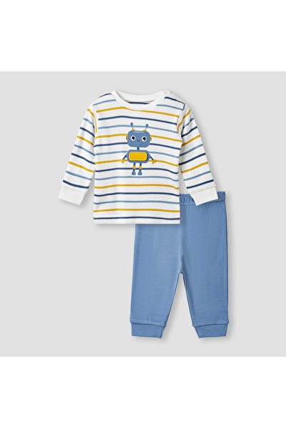 Juniors Robot Print T-shirt and Pyjama Set