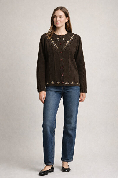 Desen Triko Twomail Lambswool Lamb Wool Cardigan