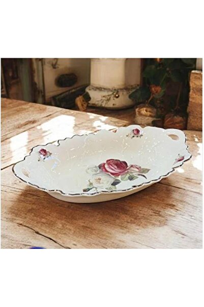 ROY KING ROYKING ROSE 37 CM OVAL DERİN KULPLU SUNUM TABAK