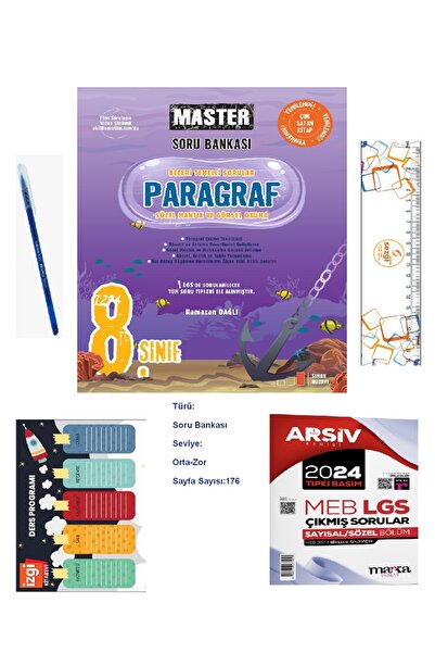 Okyanus Yayınları 8. Sınıf Master Paragraf Soru Bankası HEDİYELİ