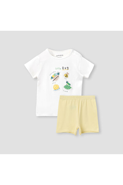 Juniors T-shirt and Shorts Set with Graphic Applique - Soft Cotton - Short Sl...