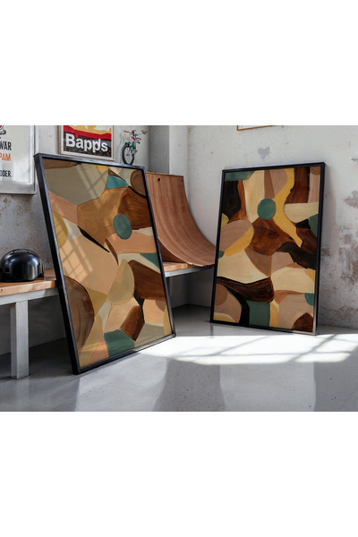 TekTablo 2 Parça Çerçeveli Ahşap Tablo