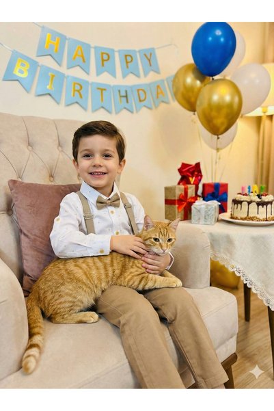 tinytrends Erkek Bebek&Çocuk Desenli Salopet Takım Elbise