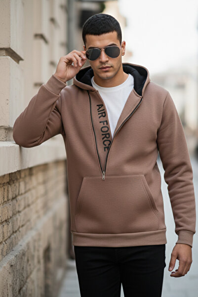 Buratti Καγκουρό Τσέπη με φερμουάρ γιακά με κουκούλα Slim Fit Sweat Ανδρικό S...