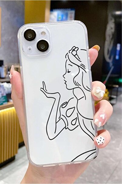 3GEN CASE İphone 15 Plus-İphone 14 Plus Uyumlu Desenli Şeffaf Silikon Kılıf