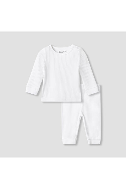 Juniors Pyjama Set with Ribbed Texture - Long Sleeves - Round Neck