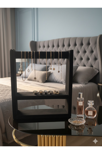 edaçanta Aksesuar takı standı, kadife kaplı saat bileklik kolye standı