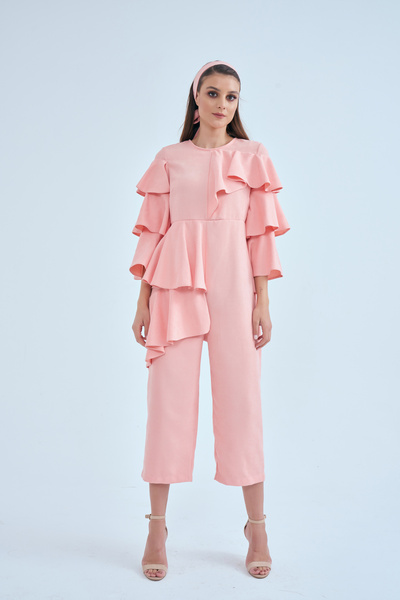 AL-TATARI Angel Kadife Volanlı Tulum