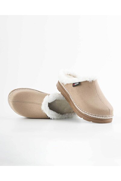 DR KLOMPA Women's Slippers Plush Lined Winter House Slippers Non-Slip Sole Daily Comfortable Beige Slippers