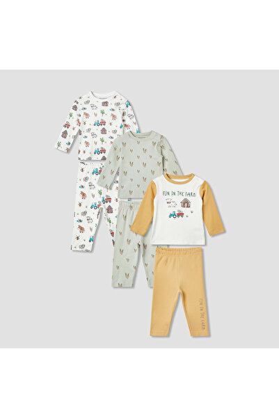 Juniors تيشيرتات وبيجامات مطبوعة - مجموعة من 3 قطع