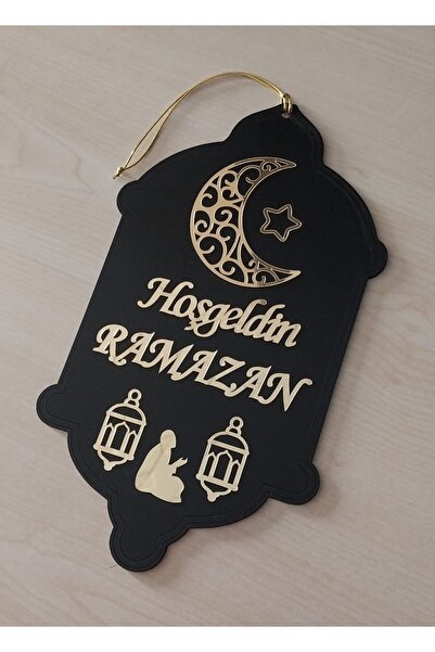 HeiN Hoşgeldin Ramazan Dekoratif Ramazan Süsü Ahşap Kapı Süsü