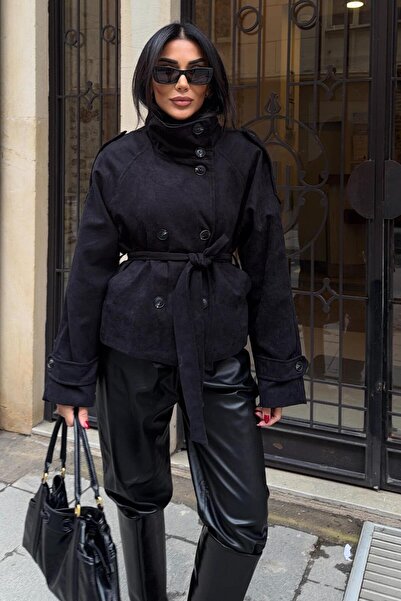 Lijuri Belted and lined suede trench coat 6147 r10-h-k4