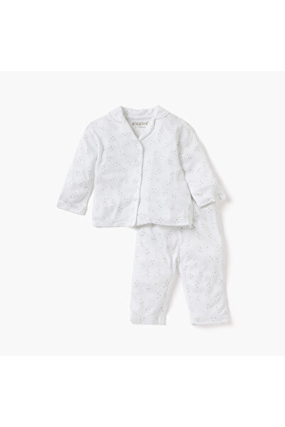 giggles Star Print Shirt and Pyjama Set