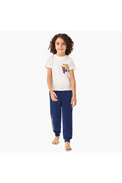 Marvel Spider-Man Print T-shirt and Pyjama Set
